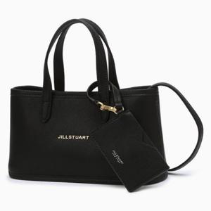 [질스튜어트] 블랙 로고 장식 소가죽 미니토트백 겸 크로스백  JAWA4F655BK