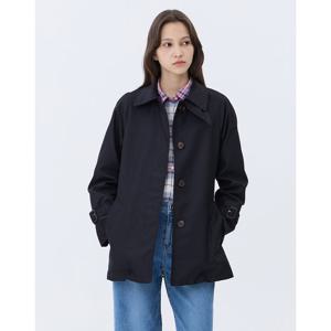 헤지스 여성 24SS 클리어런스스테디셀러블랙 면혼방 트렌치코트 WSCO4A214BK