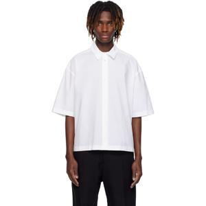 25 FW 스튜디오니콜슨 남성 화이트 산코 셔츠 251608M192007