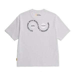 내셔널지오그래픽 N252UTS971 써클 그래픽 반팔 티셔츠 SILVER GREY