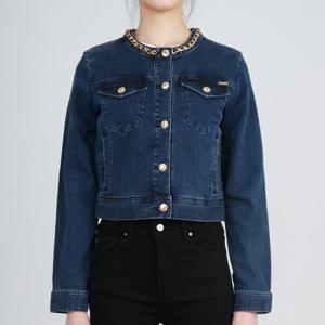 [게스] 여성 청자켓 프리미엄 체인장식 미디엄블루 YO1D6897