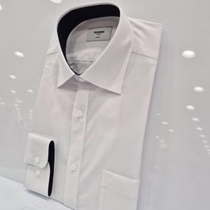 [레노마셔츠]일반핏 /카라.소매 안 배색/모달 필라필 스판 긴팔