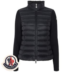 몽클레어 25SS 블랙 니트 믹스 구스 다운 집업 자켓 9B00006 M1122 999