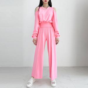 [금찌]금찌 엘리 오프숄더 맨투맨 팬츠 세트 ST7271S