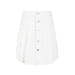 [게스] 여성 청치마 핀턱 데님 스커트 화이트 YO2D0551 W