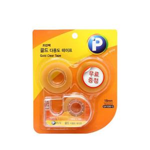 프린텍 GA1830-3 골드다용도테이프 리필2and디스펜서 골드다용도테이프 리필2AND디스펜서 테이프 스티커 문