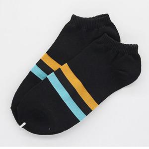 남성용 삼색링글 발목양말 남자양말 검정색3켤레