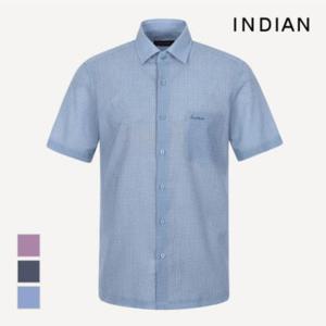 인디안 세이브존02 솔리드 라이크 프린트 반팔셔츠 MITNS4M2411