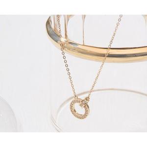 [미니골드] 인터락 목걸이 NNKM4369