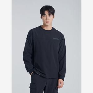 [디스커버리] 블랙 남성 우븐 맨투맨 DMMT37044-BKS