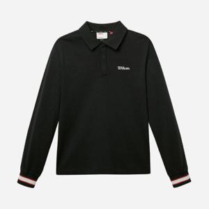 윌슨긴팔티 LQC W241002GPL23-BLK 여성 카라형 세미크롭 긴팔티