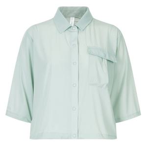 샵앤) 여성 프리미엄 카라넥 밑단 소매 스트링 레이어드 7부 스판 셔츠 LB-WBL-20574-그레이