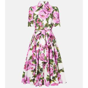 돌체앤가바나 플로럴 코튼 미디 드레스 P01009481