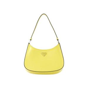 프라다 클레오 브러쉬드 레더 숄더백 옐로우 1BC499-ZO6-F03FB