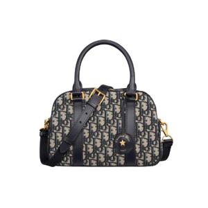 디올 미디움 디바이브 볼링 백 오블리크 자카드 블루 M1340UTZQ-M928