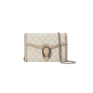 구찌 디오니서스 체인 지갑 베이지 화이트 GG 슈프림 401231-UULBN-9683