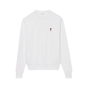 아미 스몰 하트 로고 스웨트셔츠 화이트   22SS E22USW001-730-100