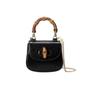 구찌 뱀부 1947 슈퍼 미니백 블랙 레더 760246-10O0X-1000