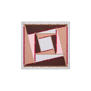 루이비통 마이 LV 체인 스퀘어 90 스카프 느와르 블랑 M79154