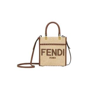 펜디 미니 선샤인 패브릭 쇼퍼백 베이지 8BS092ANWBF1PLF