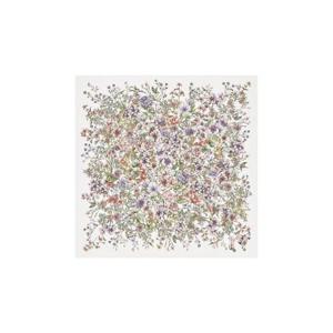 디올 D 플로럴 90 스퀘어 스카프 실크 트윌 화이트 멀티컬러 35FCO090I610-C084