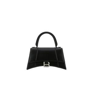 발렌시아가 샤이니 박스 카프스킨 아워글래스 스몰 핸드백 블랙 5935461QJ4Y1000