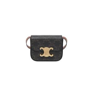 셀린느 미니 클로드 트리옹프 캔버스 카프스킨 탄 10I512DQB-04LU