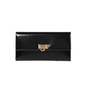 페라가모 간치니 클래스프 장지갑 블랙 220433-760666