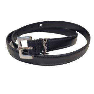 [생로랑][롯데탑스]554465BOO0E1000스퀘어 버클 슬림벨트은장