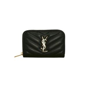 생로랑 카산드라 마틀라세 코인 카드 월렛 램스킨 블랙 804479-AAA44-1000