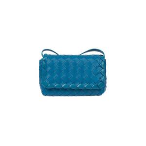 보테가 베네타 미니 인트레치아토 크로스바디백 블루 프린트 609412VCPP54403