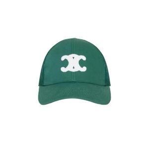 셀린느 코튼 베이스볼 캡 다크 그린 화이트 2AUN8969P-31DW