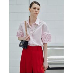 [더아이잗컬렉션]코튼 로즈 모티브 블라우스 (CR5A0BL801-PK)_DG