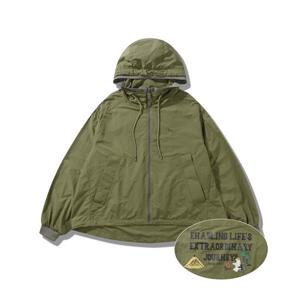 [지프]여성) RIB 후드 크롭 빈티지 카키 자켓 점퍼 JQ2JPF223