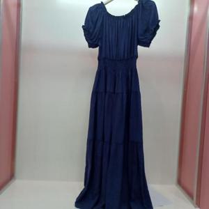 Destijl HC06 오픈 숄더 스모킹 캉캉 무지 레이온 롱원피스 D2527op06N