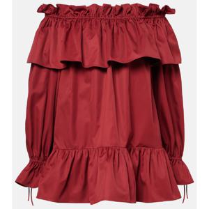 생로랑 러플 코튼 트윌 미니드레스 P01012740