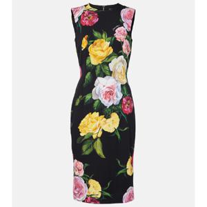 돌체앤가바나 플로럴 실크 블렌드 미디 드레스 P01021156