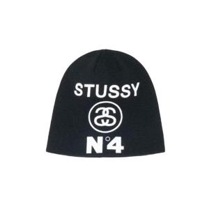 스투시 스컬캡 넘버 4 블랙 1321230