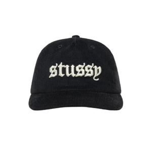 스투시 미드 뎁스 올드 잉글리쉬 스냅백 블랙 1311137
