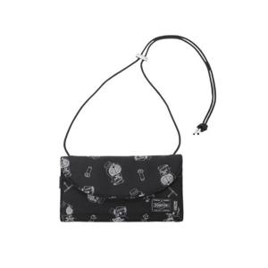 포터 x 도라에몽 롱 월렛 블랙  오리지널 캔 뱃지 포함 381-26879