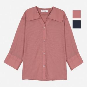 뱅뱅 동백01 여성 빅카라 7부소매 블라우스 CSL302