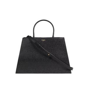 톰브라운 페블 그레인 레더 미디움 트라페즈 토트백 블랙 UAG061A-00198-001