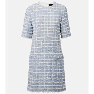 베르사체 체크 코튼 블렌드 트위드 미니드레스 P01069649