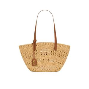 생로랑 파니에 스몰 백 라피아 내츄럴 761461-GAAAC-2080