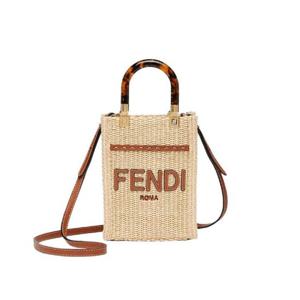 펜디 선샤인 미니 레더 쇼퍼백 베이지 8BS051ANWSF1LMM