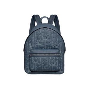 디올 라이더 2 0 집 백팩 디올 그래비티 아웃라인 레더 앤 그레인드 카프스킨 네이비 블루 1ESBA199LGP-H578