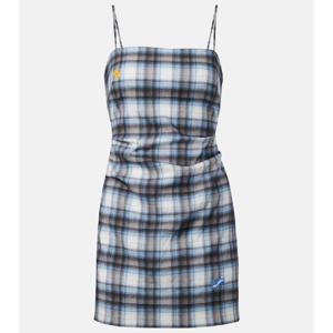 아크네 플레이드 리넨 블렌드 미니드레스 P01073556