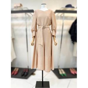 [더아이잗컬렉션]백 밴딩 브이넥 플레어 원피스 (CR5A0OP761)_DG