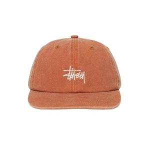 스투시 로우 프로 베이직 워시드 스트랩백 러스트 레드 1311118