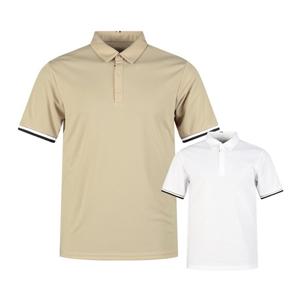 럭스골프 남성 삼선 배색 카라 반팔 티셔츠 JN25M403